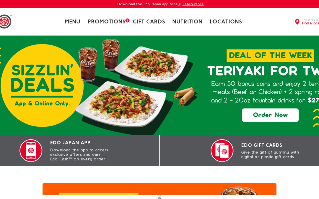 Edo Japan Discounts and Coupons That Actually Work!